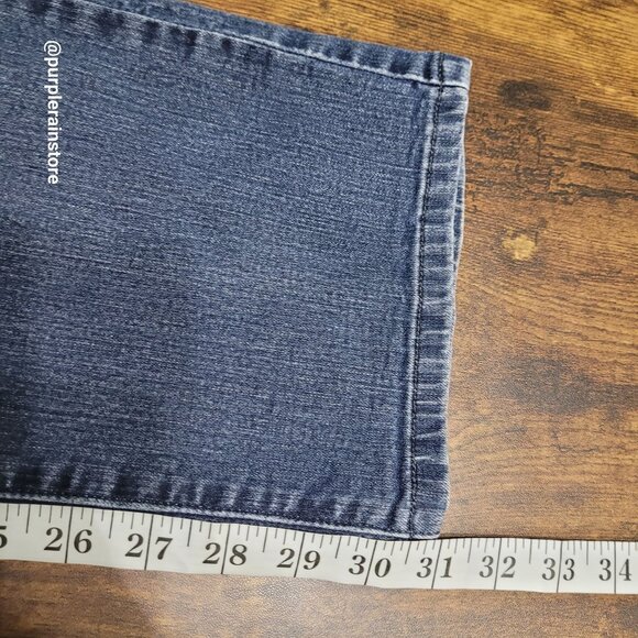 Levi's Jeans Size 12 Straight 505 Mid Rise Medium Dark Wash Western Country Girl - Picture 9 of 11